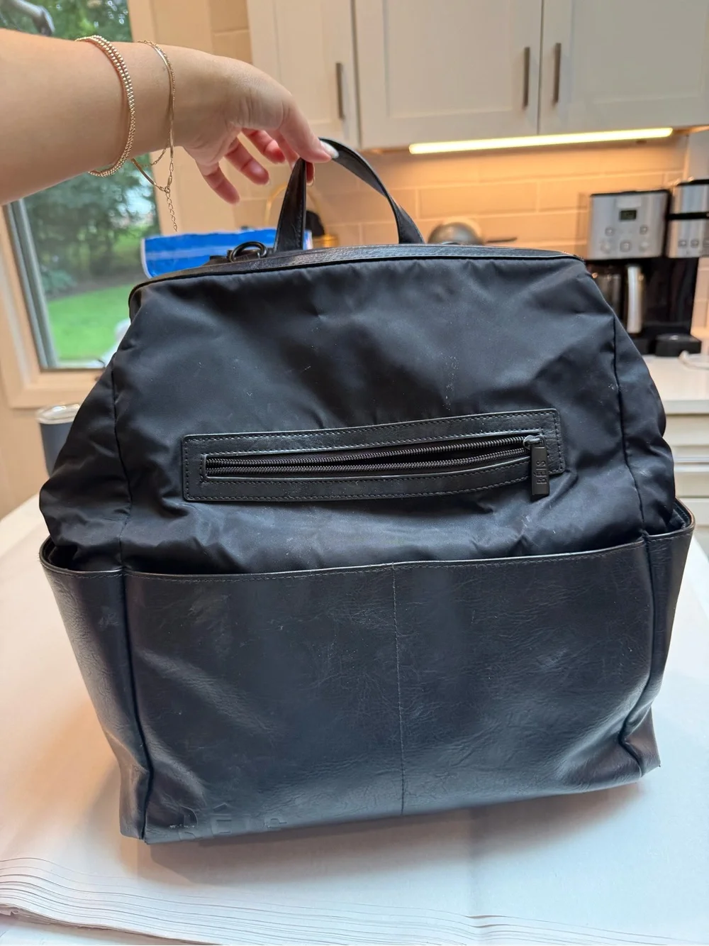 BEIS Black Baby Bag Backpack